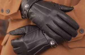 gants en cuir marron