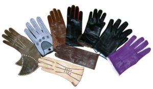 gants en cuir colorés