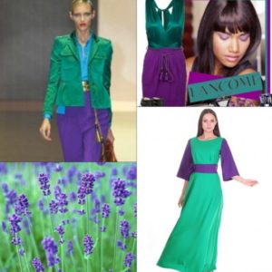 purple with green