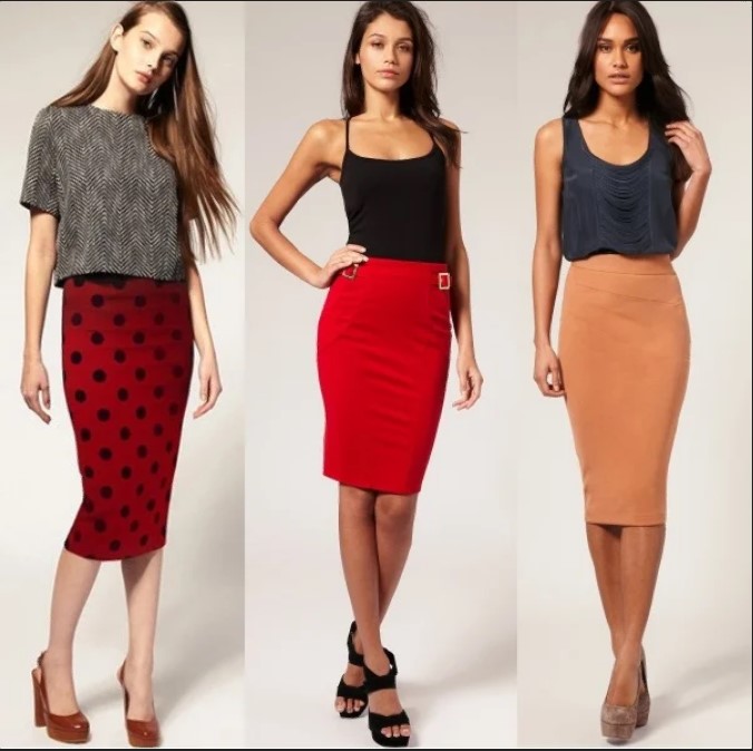 Rok met hoge taille en top