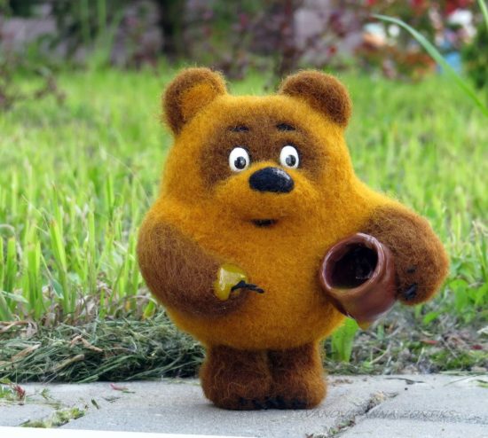 Vinnie-pooh felted wool