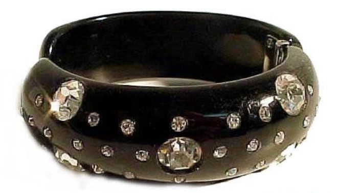 pulsera de baquelita negra