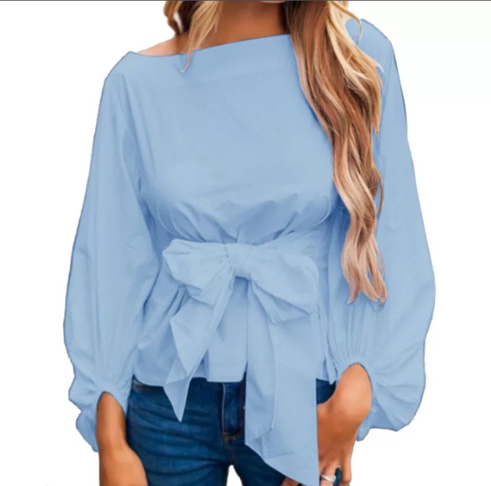 bow on the waistband of a blouse