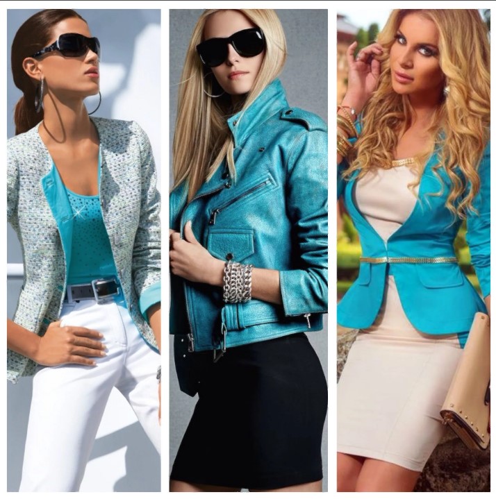 turquoise color jacket