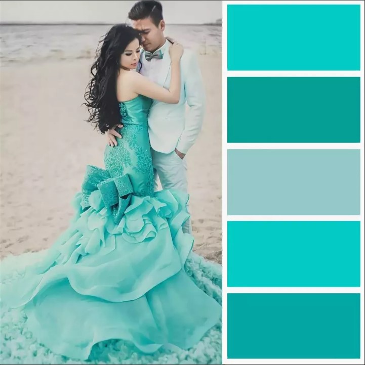 perkahwinan warna turquoise