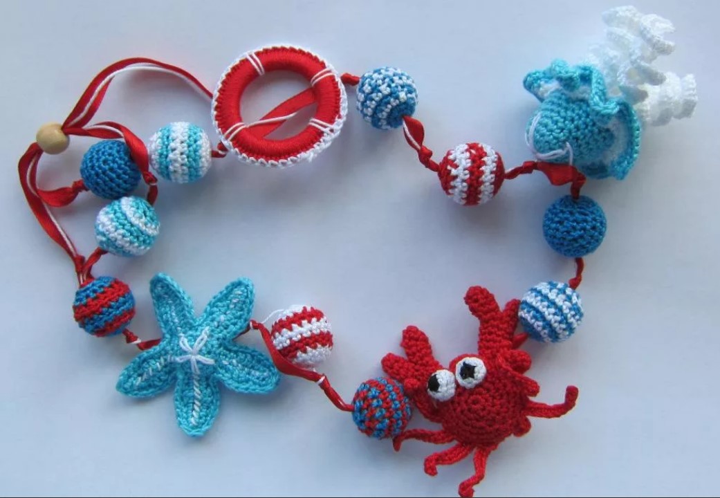 crochet beads nautical theme