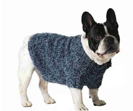 hundesweater lavet af meleret garn