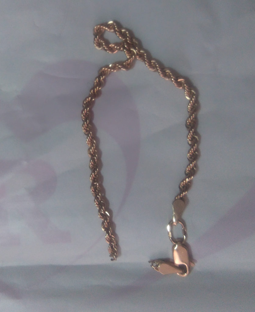 bracelet en or cassé