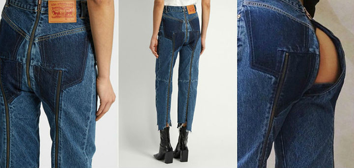 jeans met ritssluiting