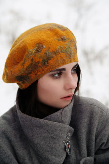 felted wool beret