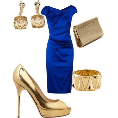 blue with gold