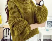 chunky yarn sweater