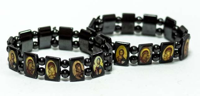 hematite bracelet with icons