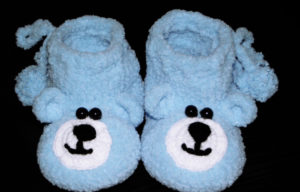 asul na plush booties