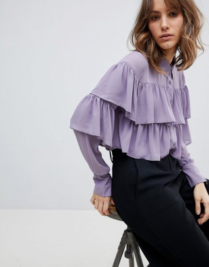 ruffled blouse