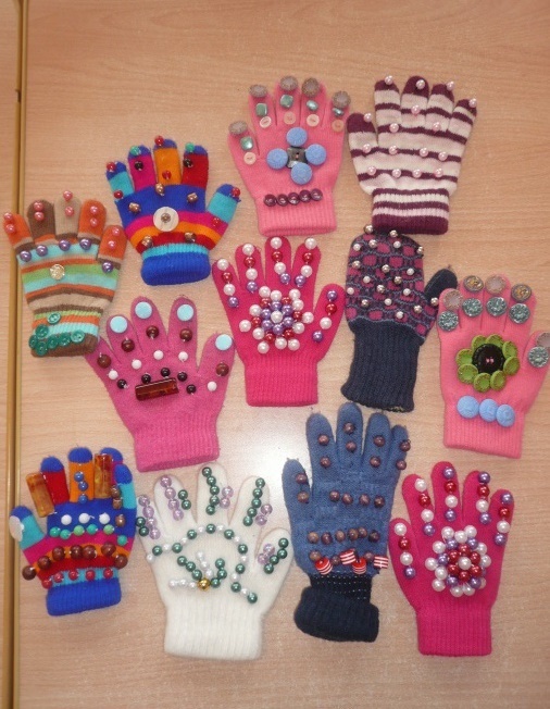 Guantes de masaje de bricolaje para niños.