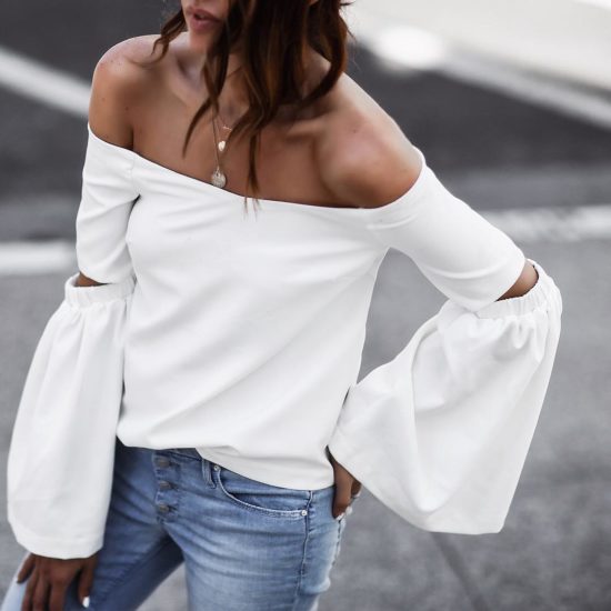 a white blouse