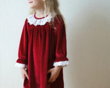 robe en velours pour les filles