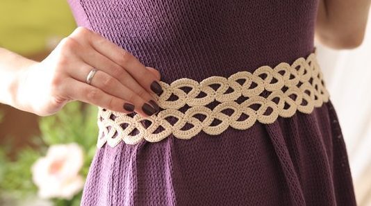 ceinture en crochet ajourée