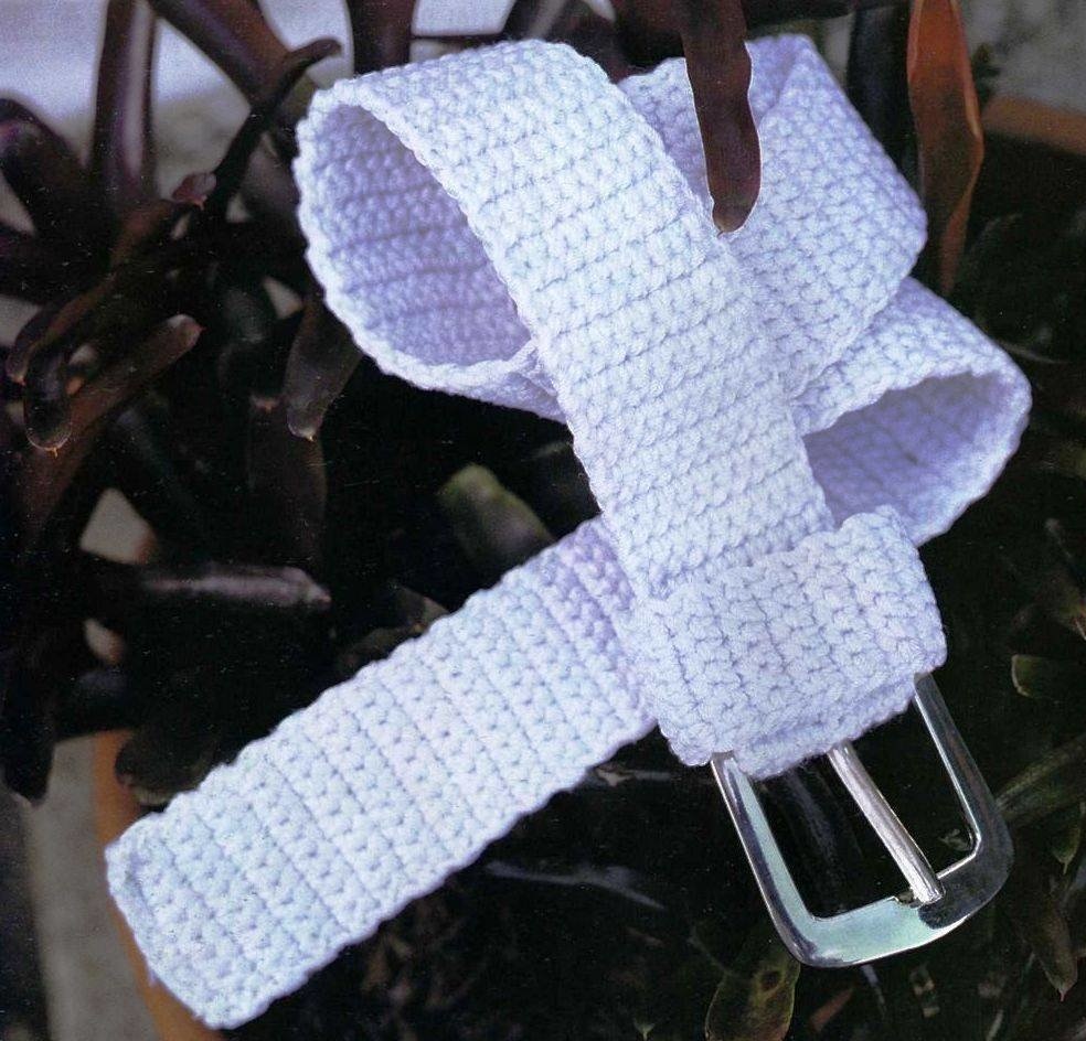 ceinture au crochet avec boucles