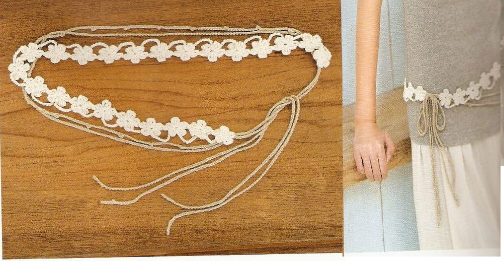 ceinture crochet fleurs sangle