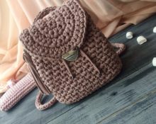 knitted yarn backpack