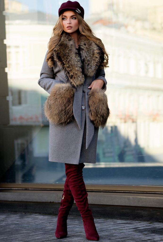 shoes for coats with fur