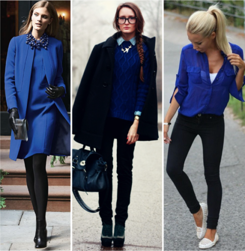 blue with black