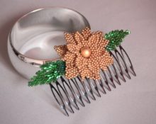 beaded hair clip