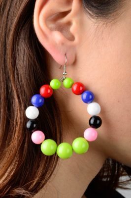 boucles d'oreilles en perles