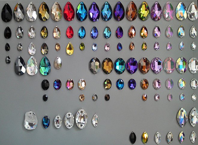 rhinestones เย็บบน