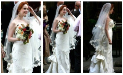 Vestido de novia de Christina Hendricks