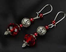 boucles d'oreilles en perles