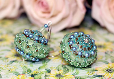 earrings made of beads and beads