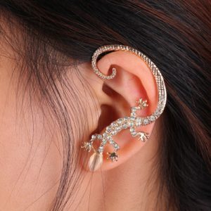 boucle d'oreille avec clip sur une oreille