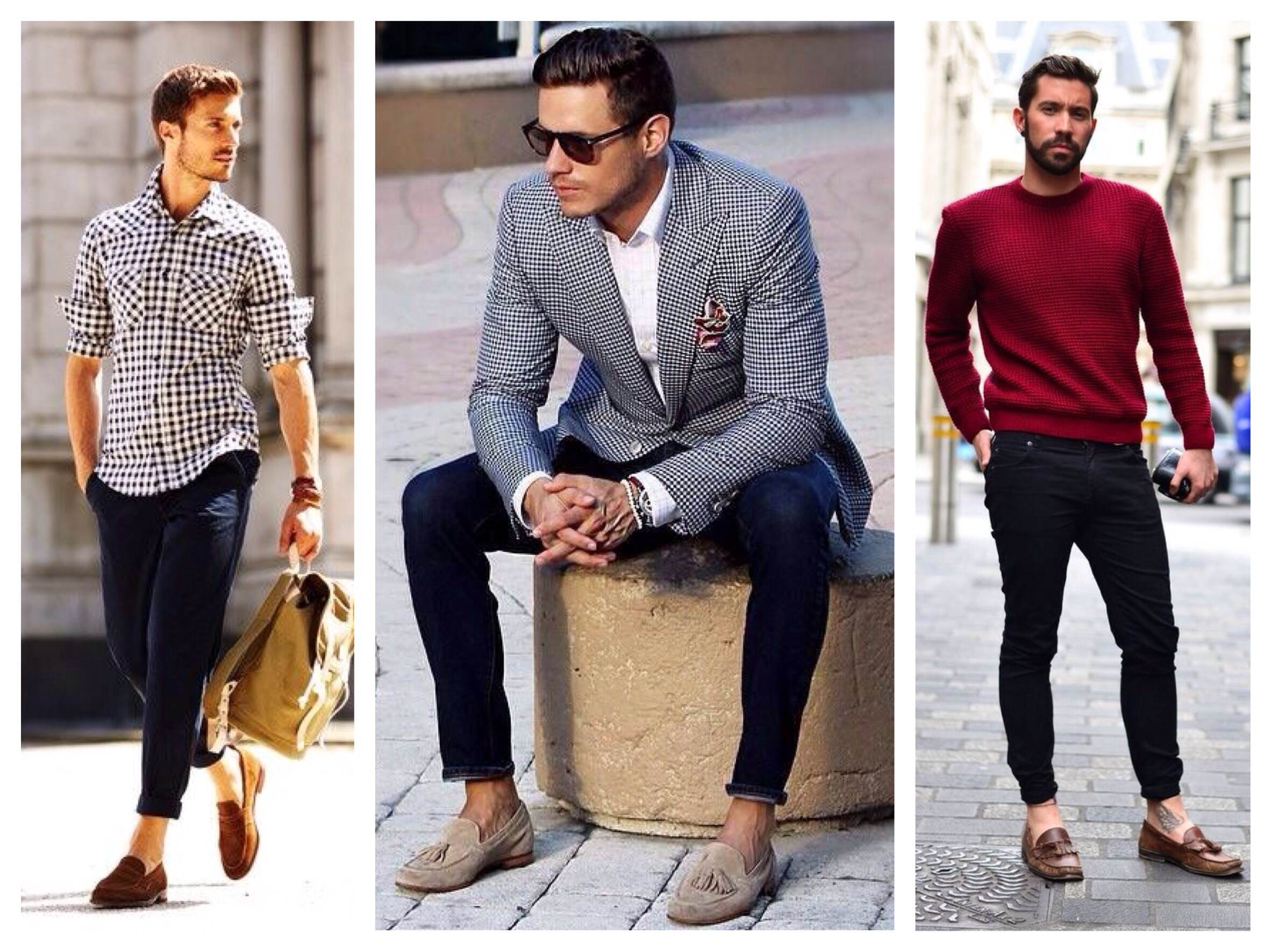 Loafers met skinny jeans