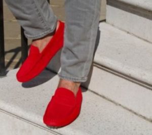 mocasines rojos