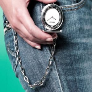 pocket watch with jeans