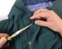 replacing a zipper on a jacket