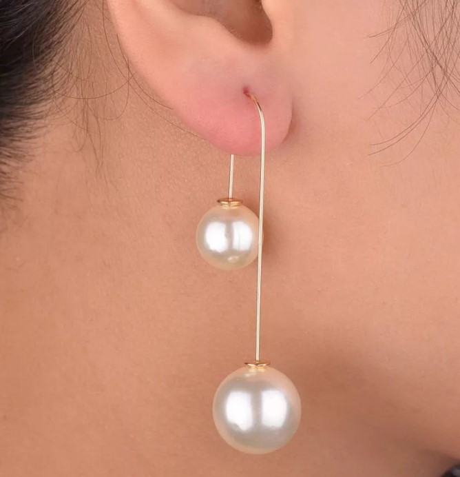 Jenis pengapit anting-anting dengan benang