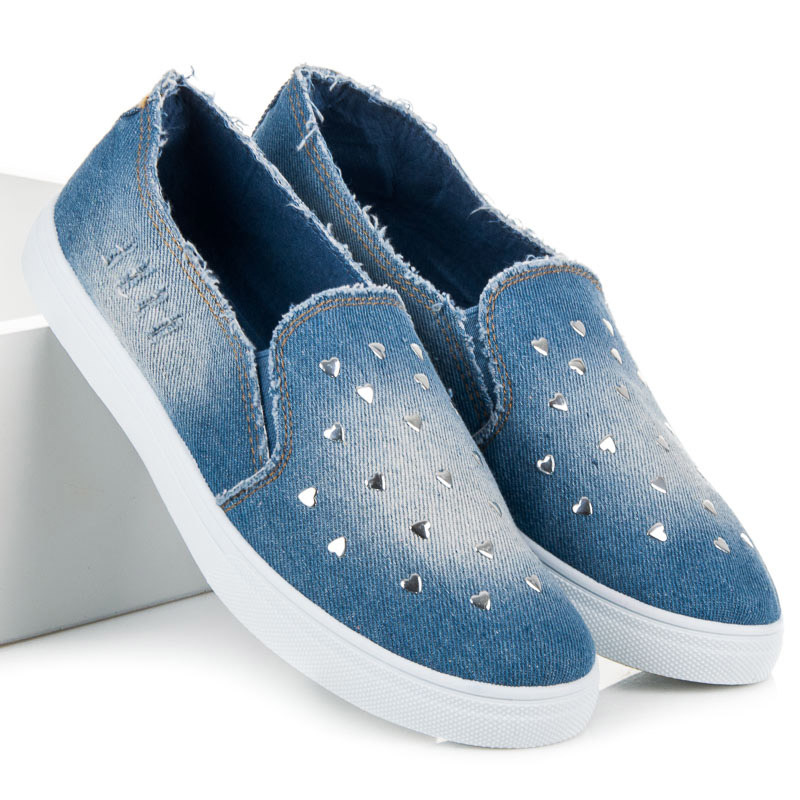 Mocassins denim de dona