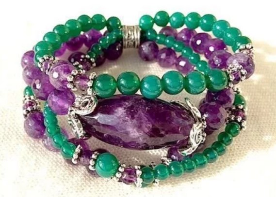 Amethyst-Stein-Armband