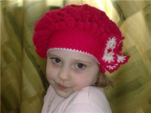 crochet baby beret