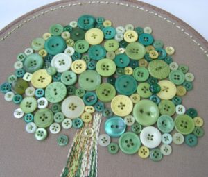 pictures of buttons on a hoop tree