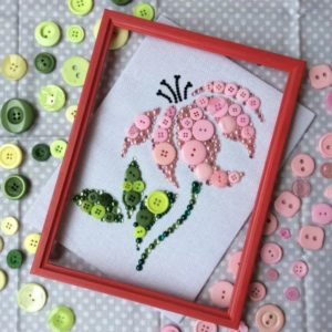 flower button paintings