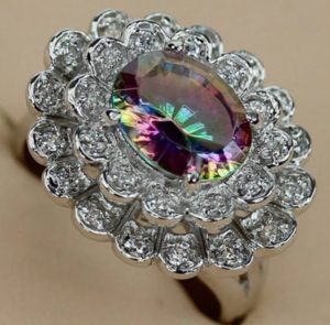 bague caméléon rubis arc-en-ciel