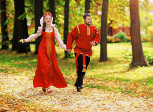 bride and groom suit