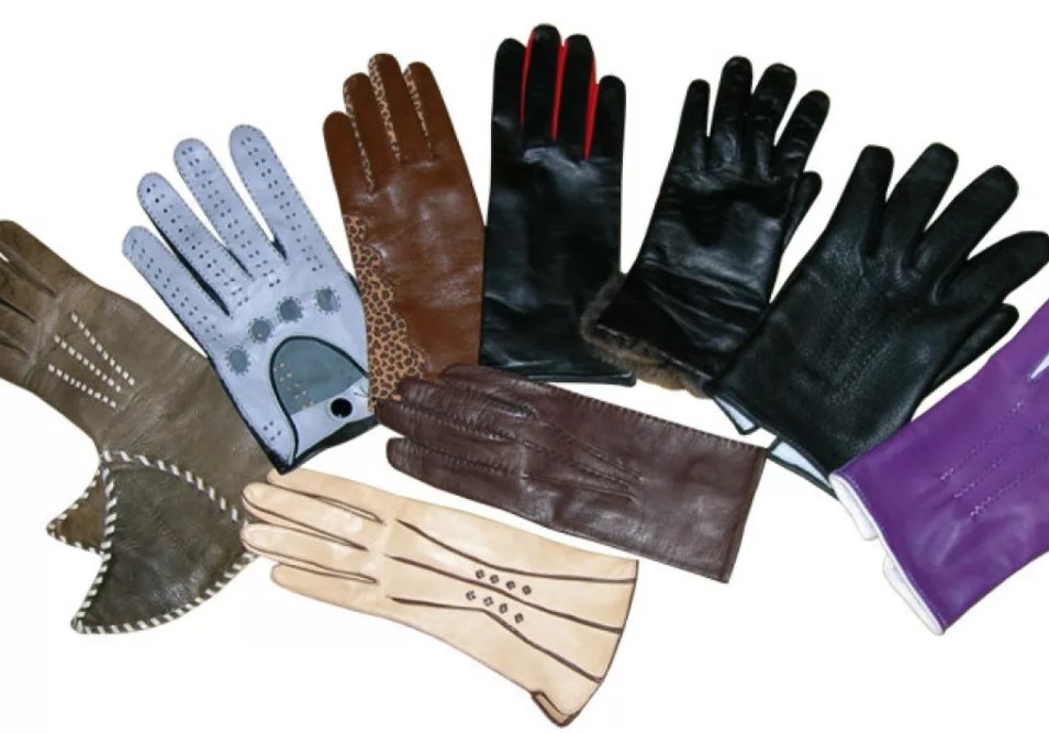 guantes de cuero hechos de diferentes cueros