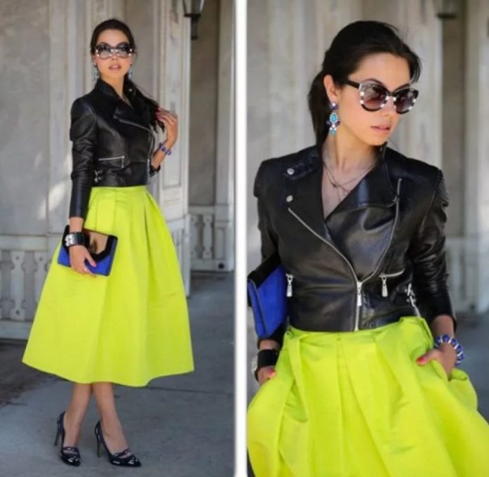 contrast jacket yellow-black