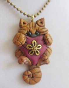 polymer clay pendant 2